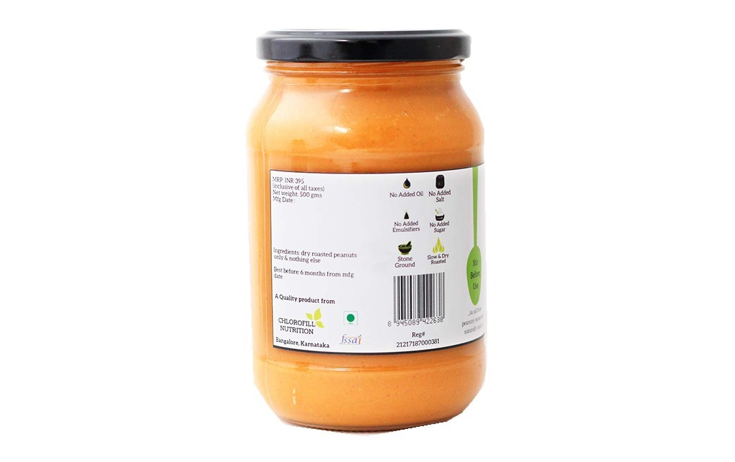 All Over Nuts Natural Peanut Butter Creamy   Glass Jar  500 grams